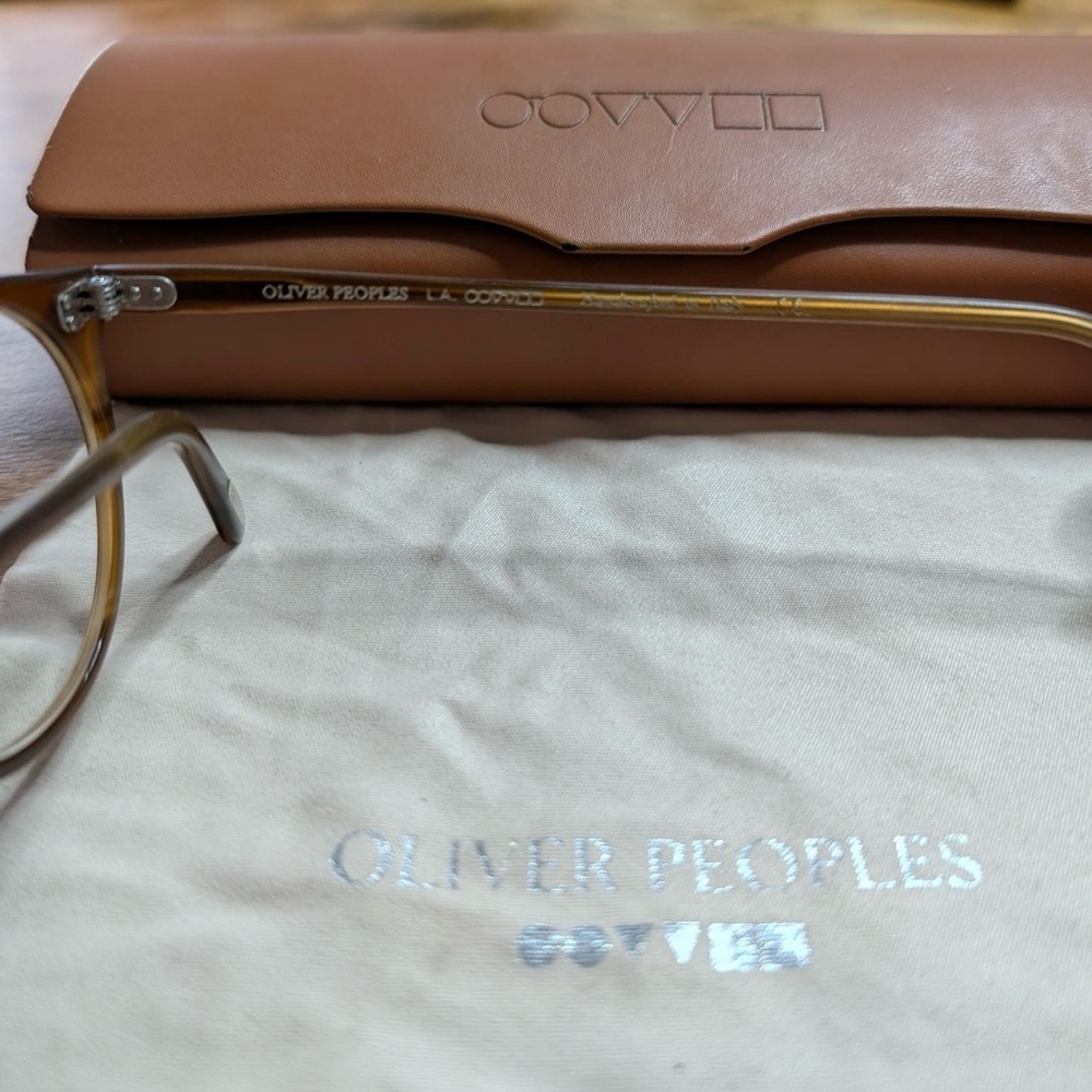 Oliver Peoples Round Acetate Glasses in Light Brown Tortoiseshell - Picture 5 of 5